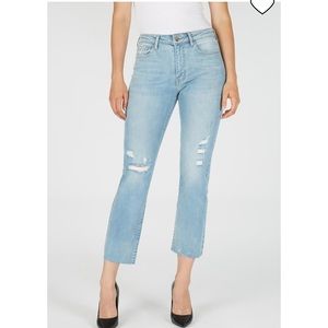 Numero Phoenix high rise light wash straight crop cut hem jeans size 26